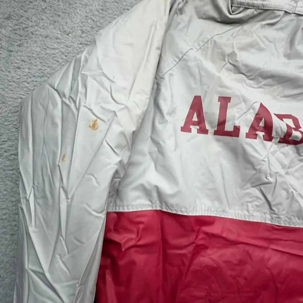 Vintage 90s Alabama Crimson Tide Rain Coat Jacket Mens Medium Polyvinyl Hooded